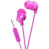 JVC HA-FR15-P-E Superior Sound Isolation Cuffie Intra-auricolari con Microfono e Telecomanda, Rosa