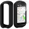 Doxxvai Custodia per Garmin Edge Explore 2 + 2 Pellicole Protettive, Cover Silicone Antiurto per Ciclocomputer GPS con 2x Vetro Temperato 9H, Protezione Completa 360° Set per Garmin Explore 2, Nero