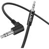 J&D Cavo Audio Ausiliario Da 3,5 mm a 2,5 mm, Connettore per Cuffie Angolato a 90°, Cavo Adattatore Audio Stereo Maschio Da 2,5 mm a Femmina Da 3,5 mm, Compatibile con Auricolari Bose e JBL, 2 Metro