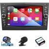 ANKEWAY Autoradio per Opel Corsa D Astra Zafira Meriva Combo (2004-2011) con Android Auto e CarPlay, Car Radio Android Stereo con Bluetooth/WiFi/Telecamera Retromarcia/Mic/Canbus BOX/USB