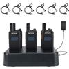 Retevis B63H Walkie-Talkie, Ricetrasmittente Professionali con Caricatore 6-Porto, RT622P 2.0, 1620mAh, VOX, Schermo LCD, Moda Radioline Walkie Talkie con Auricolari per Scuola, Hotel (6 Pezzi, Nero)