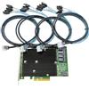 ROSE RAIN Scheda SAS HBA compatibile con LSI 9300-16i in modalità IT, scheda di espansione PCIe SATA 16 porte 12Gbps PCIe 3.0 x8, 4× SFF-8643 a 4× cavi SATA, ZFS TrueNAS unRAID NAS