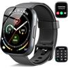 Poounur smartwatch uomo donna 1,91 HD touch orologio fitness con funzione telefono, smartwatch fitness tracker con cardiofrequenzimetro monitoraggio del sonno, IP68 impermeabile