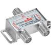 Poppstar Partitore SAT TV 2 Uscite (analogo/digitale/BK/unicable/HD/4K) Splitter per Antenna TV satellitare, Televisore, Radio, LNB