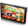 Haudio DAB Girevole a 360° Autoradio 1 DIN Bluetooth con CarPlay & Android Auto,10.1 pollici girevole Touchscreen Lettore,con fotocamera di backup 1080P,Mirror Link,Bluetooth,AUX,RDS,FM/AM Radio