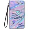 Nodigo per OPPO A94 5G/A95 5G Cover a Libro Pelle PU Portafoglio Magnetica con Disegni Animale Motivo Antiurto Case Flip Protettiva Silicone Bumper Custodia - Viola