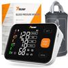 YISUNF Misuratore di Pressione da Braccio Automatico per Uso Domestico, Sfigmomanometro Digitale, Pressione Arteriosa e Battito Cardiaco, Display LED, 2×120 Memorie, USB-C, Bracciale 22-42 cm