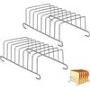 Cabilock Accessori Friggitrice Ad Aria Porta Pane E Toast 15.50X8.50X4.50Cm Griglie in Acciaio Inossidabile per Forno Microonde Elettrico Casa