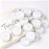 TRIRITE Candele tealight bianche non profumate, 5 ore, mini votiva con stoppino in cotone per casa, meditazione, piscina, matrimoni, emergenze, feste, spa, 12 pezzi