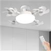 LOGT Illuminazione Ventilatore da Soffitto Tranquillo Telecomando Ventilatore da Soffitto Dimmerabile Luce LED 3 Modi Regolabili e 3 Colori Luci da Soffitto 4 velocità Vento Ventilatore Regolabile