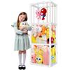 HEYOUTH Rete per Riporre Peluche, Grande Magazzino per Giocattoli di Peluche con Elastici e Ganci, Zoo Verticale per Camera dei Bambini, Soggiorno e Stanza Giochi, Salva-Spazio e Traspirante