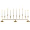 Sziqiqi Candeleiri Dorati Portacandele: Candelabro 10 Bracci Centrotavola Vintage per Candele - Portacandele Multi Braccio Lungo 81,5 cm per Tavolo da Pranzo Camino Mensola Decorazioni Natalizie