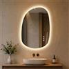 S'AFIELINA Specchio Bagno LED 50 × 70 cm, Asimmetrico, Touch, Senza Cornice