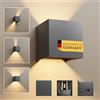 Scandinavian home Lysea Scandinavian home Applique LED per interni ed esterni I Luminosità regolabile I IP65 230V 6W bianco caldo 3000K 700lm I Lampada da esterno, illuminazione esterna, applique da parete