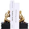 SHENGTIAN Reading Thinker - Fermalibri a forma di statua per mensole, fermalibri decorativi per amanti dei libri, fermalibri unici per casa, ufficio e decorazione per scaffali