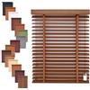 generic Tende Veneziana in Legno Privacy Oscurante 65 75 50 90 55 85 120cm, Tende Orizzontali, Persiane mit Effetto Legno per Interno ed Esterno, Casa ed Ufficio(Light Coffee)