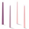 Vfrdsa Candele coniche rosa (25,4 cm) - Candele da cena sfumate rosa e viola, non profumate, senza fumo, antigoccia (8 ore di combustione), ideali per San Valentino, decorazioni per la casa, matrimoni