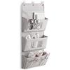 PORRASSO Organizer da Appendere Borsa Portaoggetti con Tasche Porta Muro Organizzatore Pratico Portaoggetti in Stoffa per Casa Ufficio Grigio