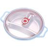 WEGREAT Piatto da microonde da 1,3 l: stoviglie per microonde con coperchio e manici, insalatiera rotonda con 3 scomparti, coperchio con ventilazione, contenitore per il pranzo, adatto al microonde e alla