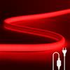 HEGEHE - Striscia LED neon COB 220V [0.5m, Rosso], IP65 impermeabile flessibile, 288 LEDs/M tagliabile FCOB Nastro LED CRI85+, decorazione per camera, soggiorno, cucina, balcone