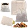 YinnFeen 60 Pezzi Sacchetti per Spezie con Coulisse, Sacchetti per Spezie da Cucina in 3 Misure, Sacchetti Riutilizzabili in Mussola di Cotone per tè Sfuso caffè Filtro e Spezie