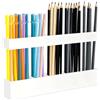 TMZELOA Porta cannucce in acrilico bianco - 5 scomparti con fori di drenaggio, adesivo senza fori, organizer cannucce e contenitore cannucce acrilico per cucina, ufficio o bar