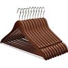 Luniquz Grucce in Legno, 10 Pezzi Appendiabiti in Legno massello con scanalature Appendini da Bar Vintage girevoli a 360 °per Camicia da Abito Pantaloni Reggiseno Cappotto
