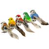 Lwingflyer, decorazione di uccelli artificiali colorati con clip per artigianato, albero di Natale, giardino, decorazioni per la casa e feste (artiglio)