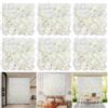 QinmiGarden Pannelli da parete con fiori artificiali, 16,5 x 16,5 cm,ideale per palcoscenico, feste, sfondo fotografico, decorazione per la casa (WHITE, 6)