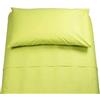 Russo Tessuti Set Completo Lenzuola 100% Cotone Singolo Matrimoniale Piazza e Mezza-Verde-1 Piazza e Mezza