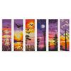 xtemtoamz Embroidery Kit, Kit Ricamo,Set di Segnalibri A Punto Croce, Adatto A Principianti Adulti, Set A Punto Croce Con Motivi Paesaggistici, Set Fai da Te A Punto Croce, per Adulti,6 Pezzi