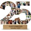 AGEUIRPOD Collage Foto Personalizzate 1-99 Età Numero, Cornice Personalizzata con Foto per 25 anni Compleanno Donna Uomo, Anniversario Compleanno Decorazioni 25 anni, Idea Regalo Compleanno Anniversario