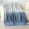 Jnkiquii Coperta in acrilico lavorato a maglia con nappe e frange, coperta invernale spessa in lana cashmere, per divano, aria condizionata, scialle, decorazione per letto, 130 x 180 cm