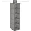 GUTE LINES Organizer Armadio Air, Mensole da armadio, Portatutto per Cappello, Calze, Mutande, Asciugamani (Grigio, 30 x 15 x 70 cm)
