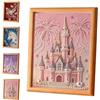 Generic DIY Beaded Art Kit - Castle Pearl Painting, DIY Pearl Painting Kit with Wooden Frame, 7.08x8.66 Inch, 3D Diamond Art Kits for Adults Beginner, Holiday Home Decoration (#A)