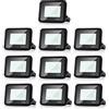 Randaco Faretto 10W Faretto LED da Esterno, Super Luminosa 900LM Bianco Freddo 6000K Fari LED, IP66 Impermeabile Proiettore LED da Esterno per Corridoio, Cortile, Parco Giochi, Garage (10PCS)