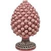 sicilia bedda - Pigna Siciliana con Piede Decorato - Modello Maioliche - Ceramica di Caltagirone (Altezza 32 x 18, Rosa)