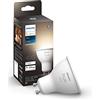 Philips Hue White Faretto LED Smart, con Bluetooth, Attacco GU10, 5 W, Dimmerabile, Luce Bianca Calda, Bianco