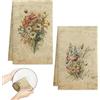 Saituo Home 2 Pezzi Strofinacci Cucina Floreali Vintage, 45 x 66 CM
