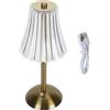 GLOGLOW Vintage Cordless Lampada Da Tavolo 3 Colori Comodino Luce per Camera Da Letto Tavolo Da Pranzo Ferro Acrilico USB Tipo C Touch Control