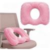 GREATRICH Cuscino Per Emorroidi Rosa, Ciambella Per Sedersi Gonfiabile, Cuscino Per Sedia Da Ufficio, Ciambella Antidecubito, Supporto Ortopedico per Coccige, Sciatica, Gravidanza, Viaggio