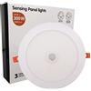 FactorLED Downlight Circolare LED Soffitto con Sensore di Movimento 24W, Pannello Rotondo da Incasso con Rilevatore di Presenza, Ø225x25mm, lampada luce naturale 4000K