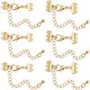 Beebeecraft 1 Scatola 8 Pezzi Chiusura A Strati Placcato Oro 18K Multi Filo Triplo Strato Chiusura Magnetica per Collane Connettori A Catena Regolabili con Chiusure Ad Artiglio Aragosta per Creazione