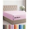 CGK Unlimited Lenzuolo con Angoli 180x200 - Microfibra Tasca 50cm (18) - Rosa Chiaro