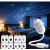 Dujuanus 2-in-1 Galaxy Star Projector, HD 5D Holographic Night Light Projector, 360° Rotating USB Powered Plug and Play Ceiling Light for Bedroom Decor (12 Films)