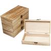 Sxutop 4 Pezzi Piccola Scatola di Legno con Coperchio 20x10x5cm Cassette in Legno Non Finita per Decorative Scatola Portaoggetti Legno Rettangolare per DIY Decorazione e Conservazione