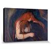 1art1 Edvard Munch Poster Stampa Artistica su Tela Vampiro, 1895 Quadro da Parete sulla Barella | Murale XXL | Immagine 30x20 cm