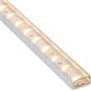 SOTECH Profilo LED PH1 (1000 x 18 x 8,5 mm) argento opaco (EV1) per strisce LED larghe fino a 16 mm (ad esempio per Philips Hue LightStrip), profilo di montaggio con copertura trasparente