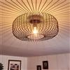 hofstein Lampada da soffitto Wemude, lampada da soffitto rotonda in metallo in nero/rame, 1 attacco E27, luce retrò con effetto reticolo sul soffitto, senza lampadina/e