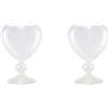 Cryofu 2 vasi da fiori in vetro, vaso a forma di cuore, decorazione per la casa, decorazione da scrivania, per feste di nozze
